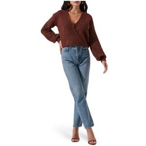 ASTR The Label Wrap Sweater Size M